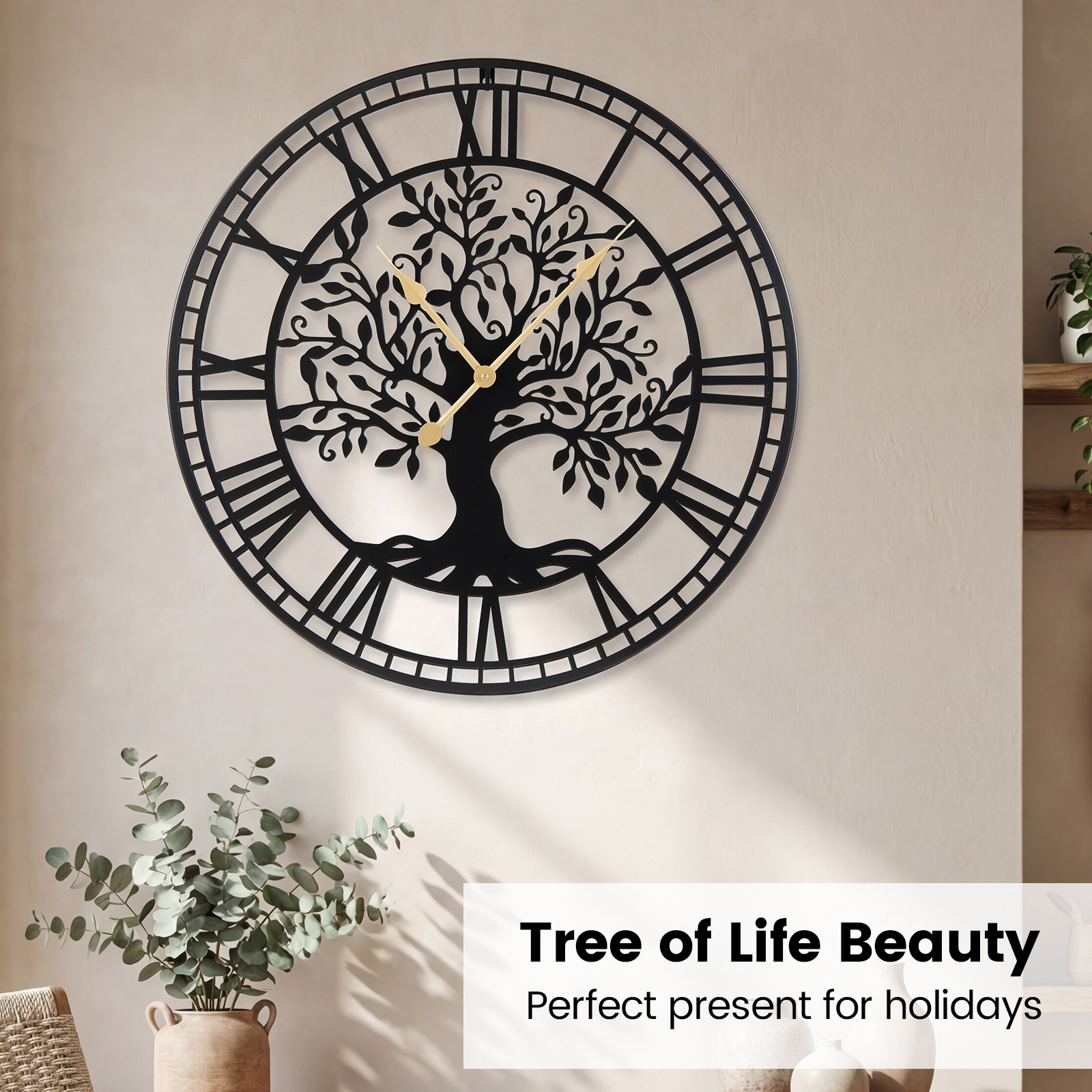 27” Tree of Life Metal Clock - Image 5