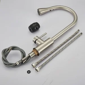 Kitchen Sink Faucet w/Tap Stream Sprayer Head - Thumbnail Image 4