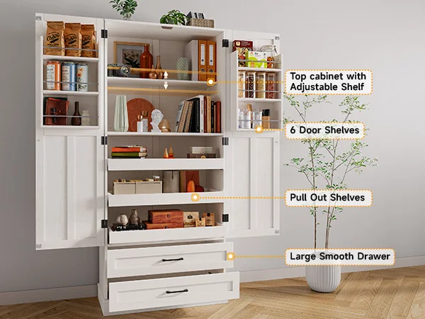 Farmhouse Freestanding Pantry-71" Tall - Image 5