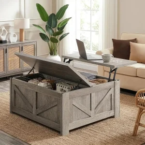 Square Coffee Table with Lift-Top and Storage - 30.5