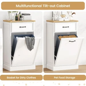 Tilt Out Hidden Trash Can Cabinet-10 Gallon