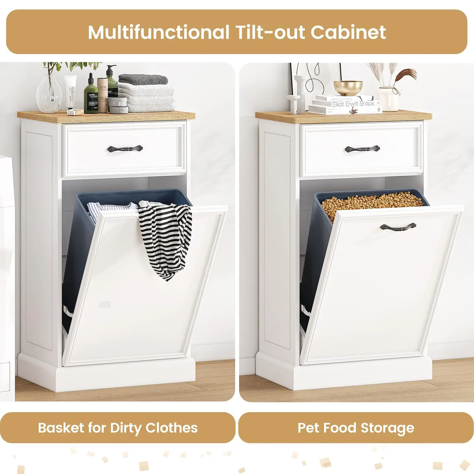 Tilt Out Hidden Trash Can Cabinet-10 Gallon - Image 1