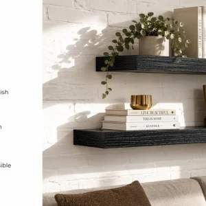 Floating Wall Shelves - 16"/Set of 3 - Thumbnail Image 4