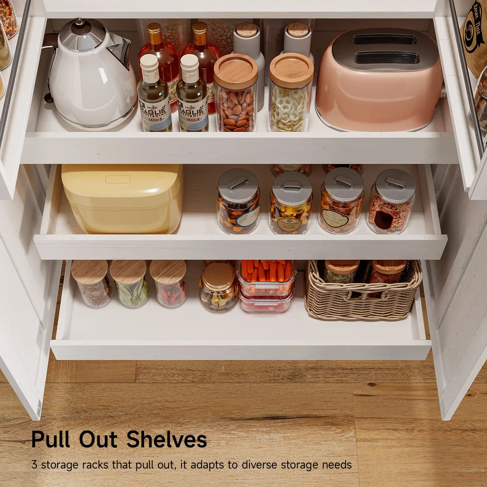 Farmhouse Freestanding Pantry-71" Tall - Image 3