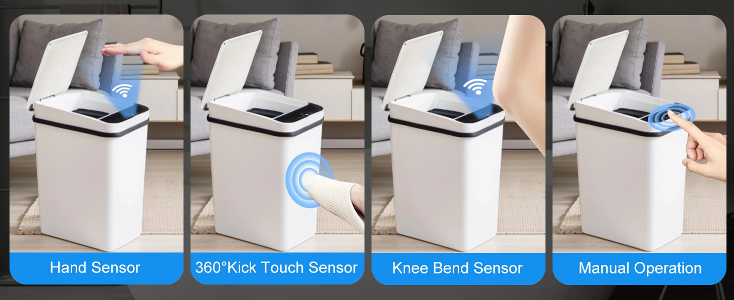 Motion Sensor Garbage Can w/Lid - 2 pack - Image 3
