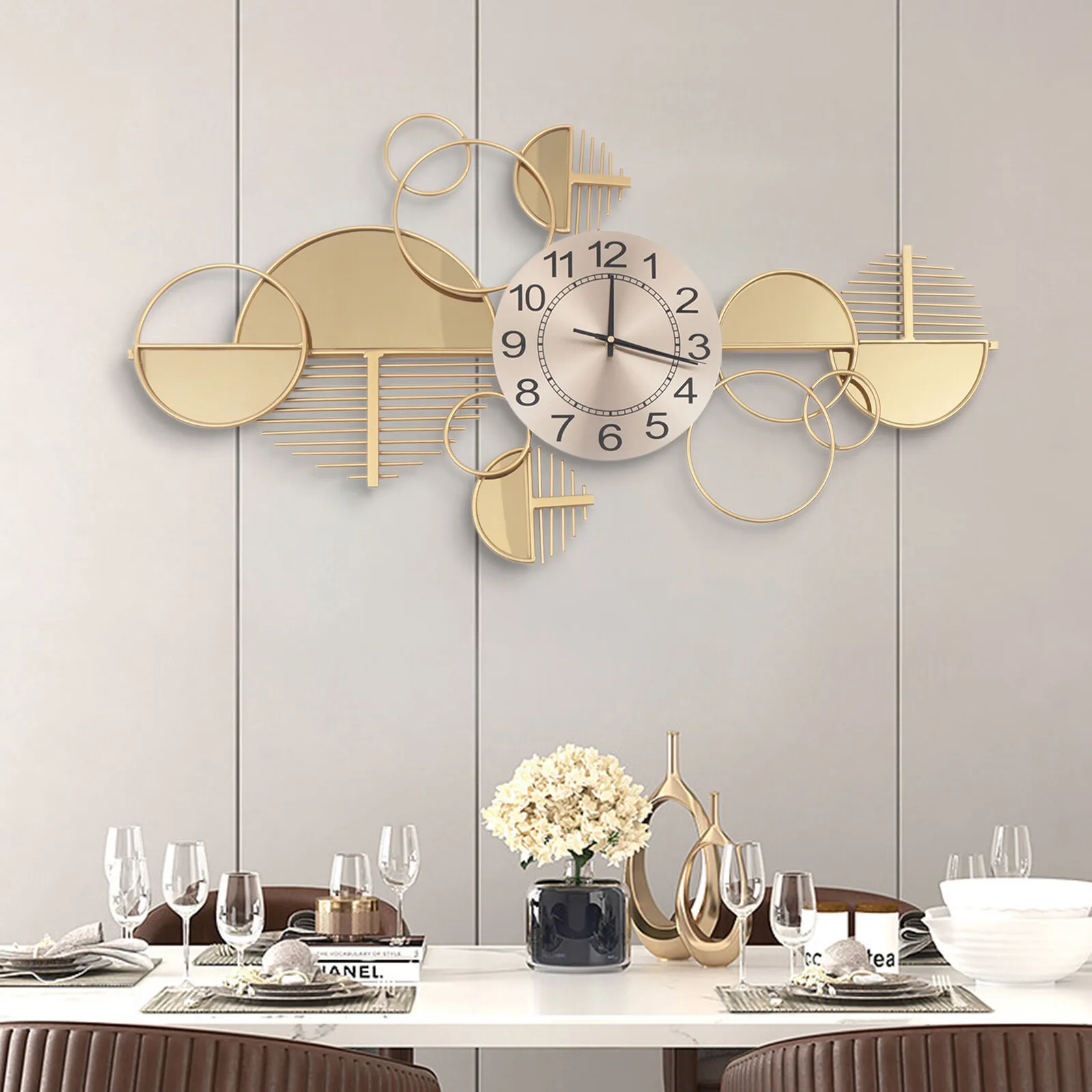 Nordic Style Gold Metal Clock - Image 3