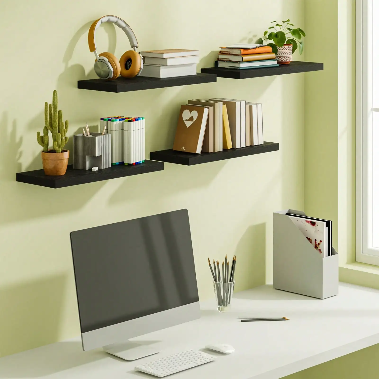 Floating Wall Shelves 15.8" - Set  4 - Image 5