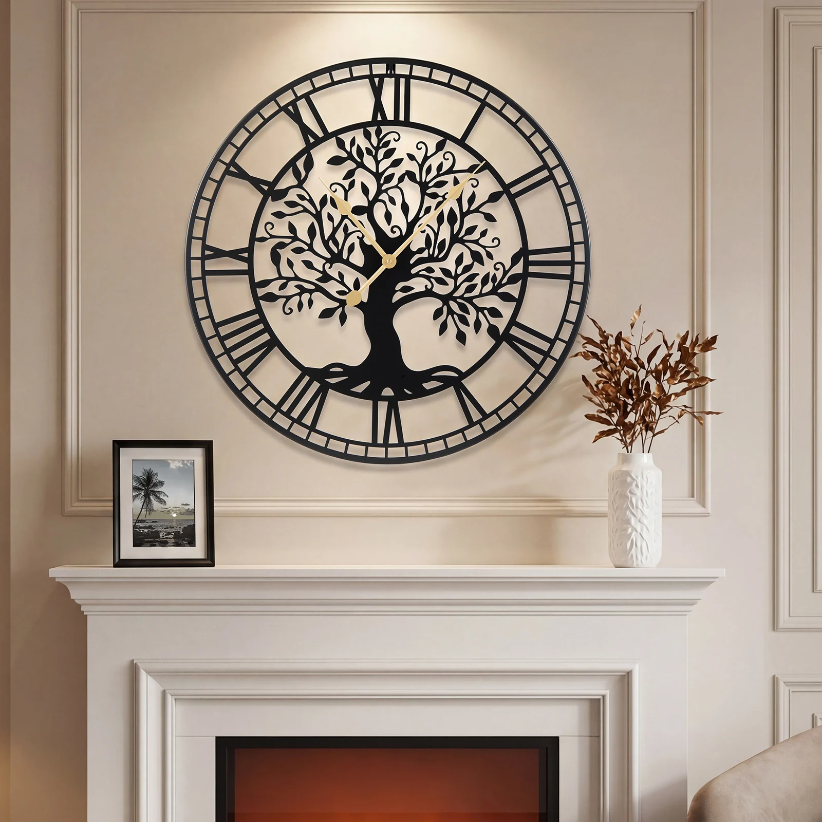 27” Tree of Life Metal Clock - Image 1
