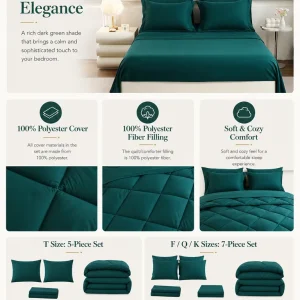 Bedding Sets-5pcs/7pcs-Twin Full Queen King - Thumbnail Image 2