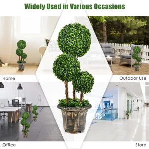Topiary Triple Ball Tree Indoor/Outdoor UV Resistant - Thumbnail Image 4