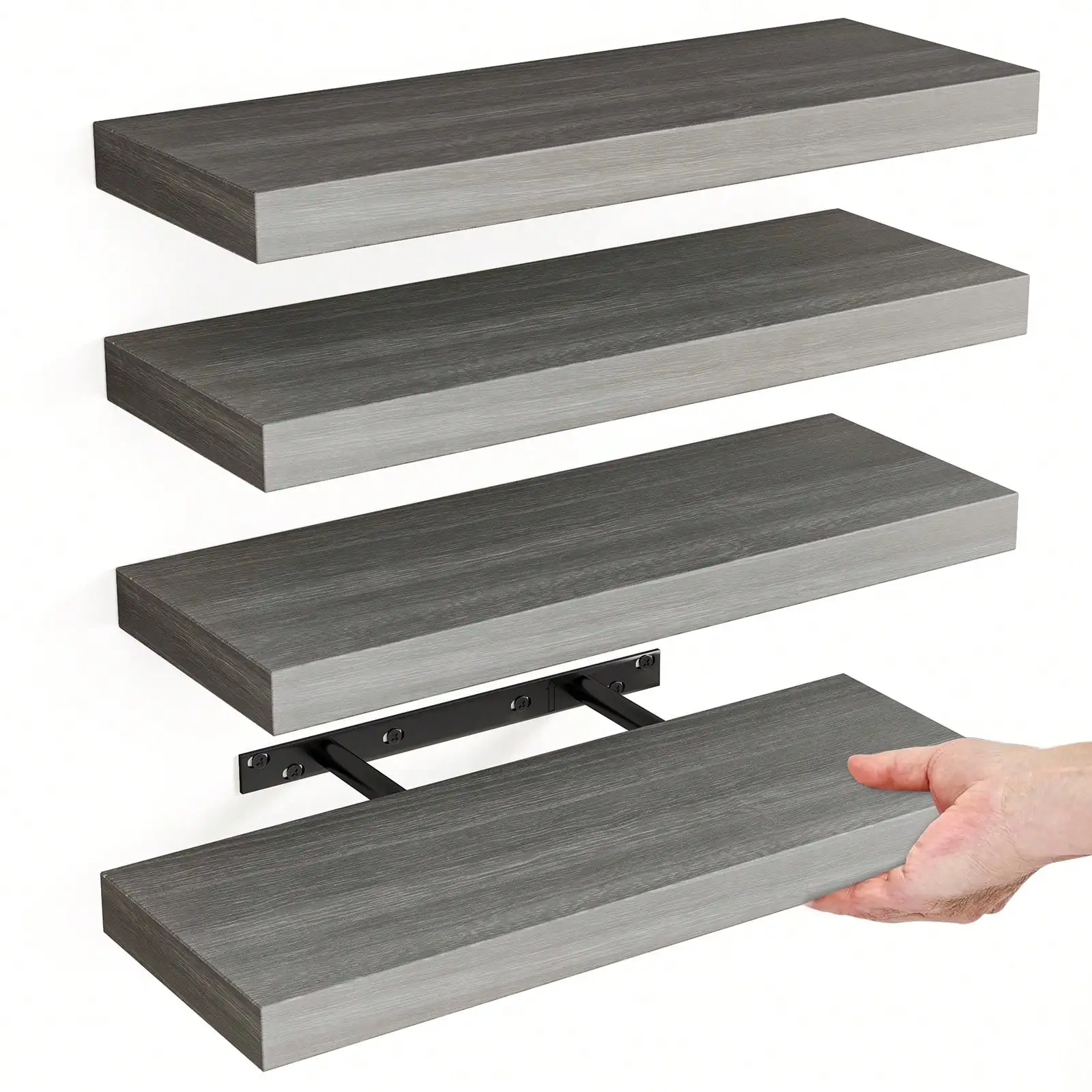 Floating Wall Shelves 15.8" - Set  4 - Image 6