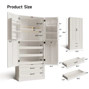 Farmhouse Freestanding Pantry-71" Tall - Thumbnail Image 2