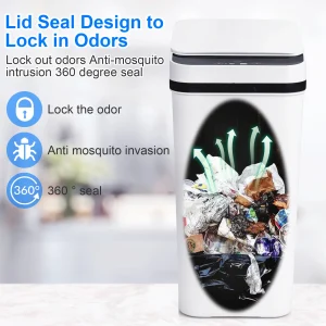 Motion Sensor Garbage Can w/Lid - 2 pack - Thumbnail Image 2