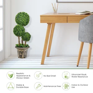 Topiary Triple Ball Tree Indoor/Outdoor UV Resistant - Thumbnail Image 3