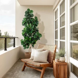 Realistic Faux Fiddl Leaf Fig Tree - Thumbnail Image 2