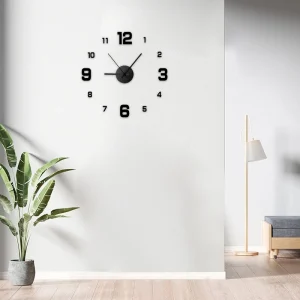 Frameless DIY Wall Decal Silent Clock - Thumbnail Image 3