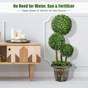 Topiary Triple Ball Tree Indoor/Outdoor UV Resistant - Thumbnail Image 2