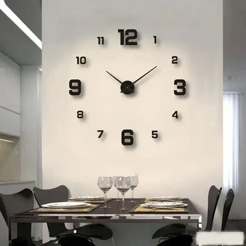 Frameless DIY Wall Decal Silent Clock - Image 1