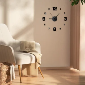 Frameless DIY Wall Decal Silent Clock - Thumbnail Image 2