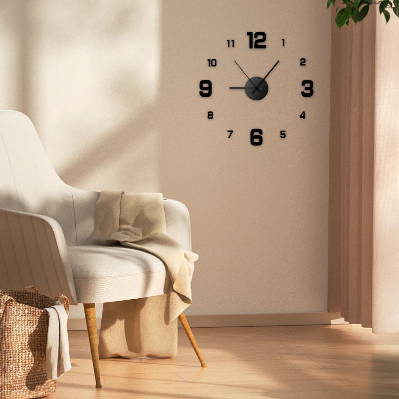 Frameless DIY Wall Decal Silent Clock - Image 2