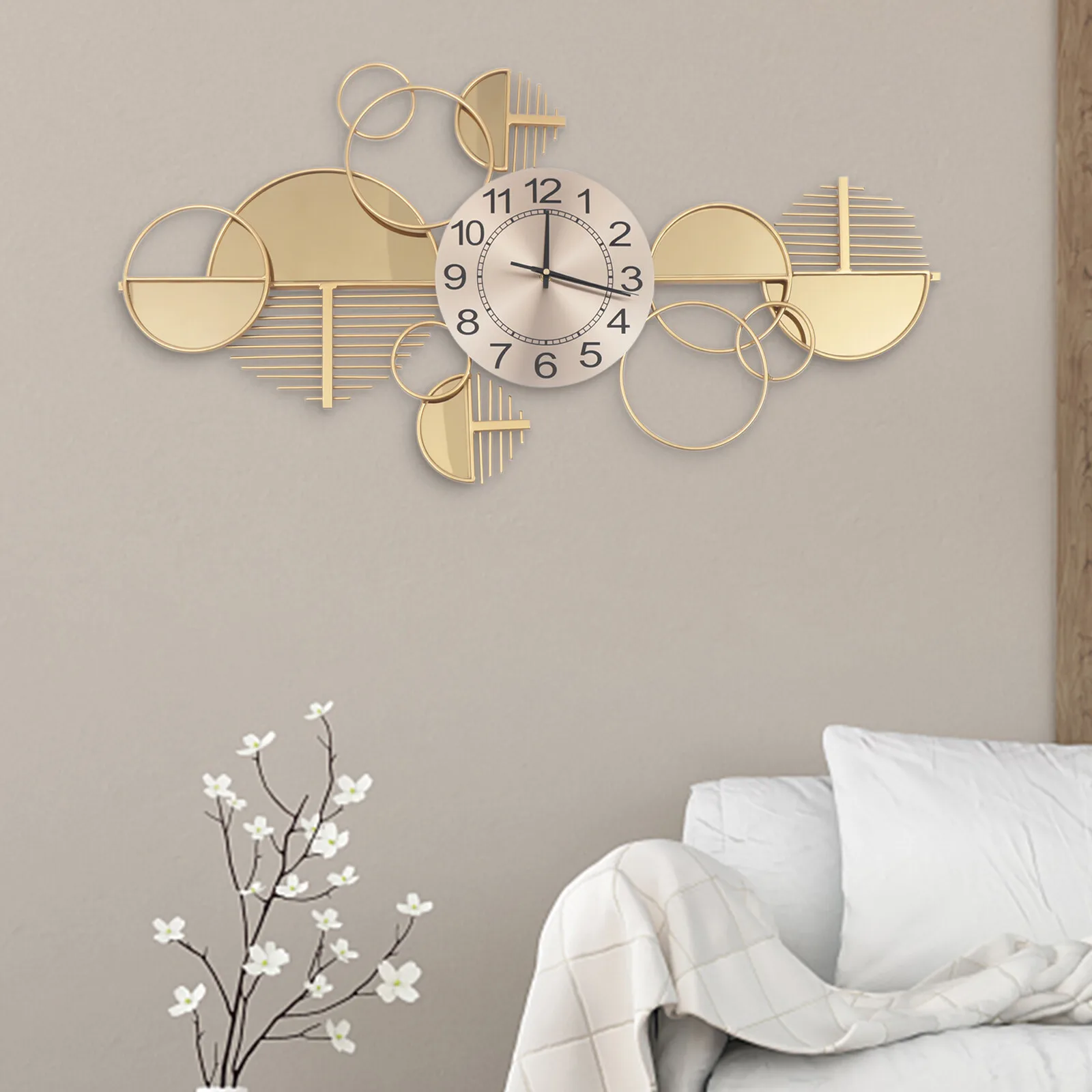 Nordic Style Gold Metal Clock - Image 2