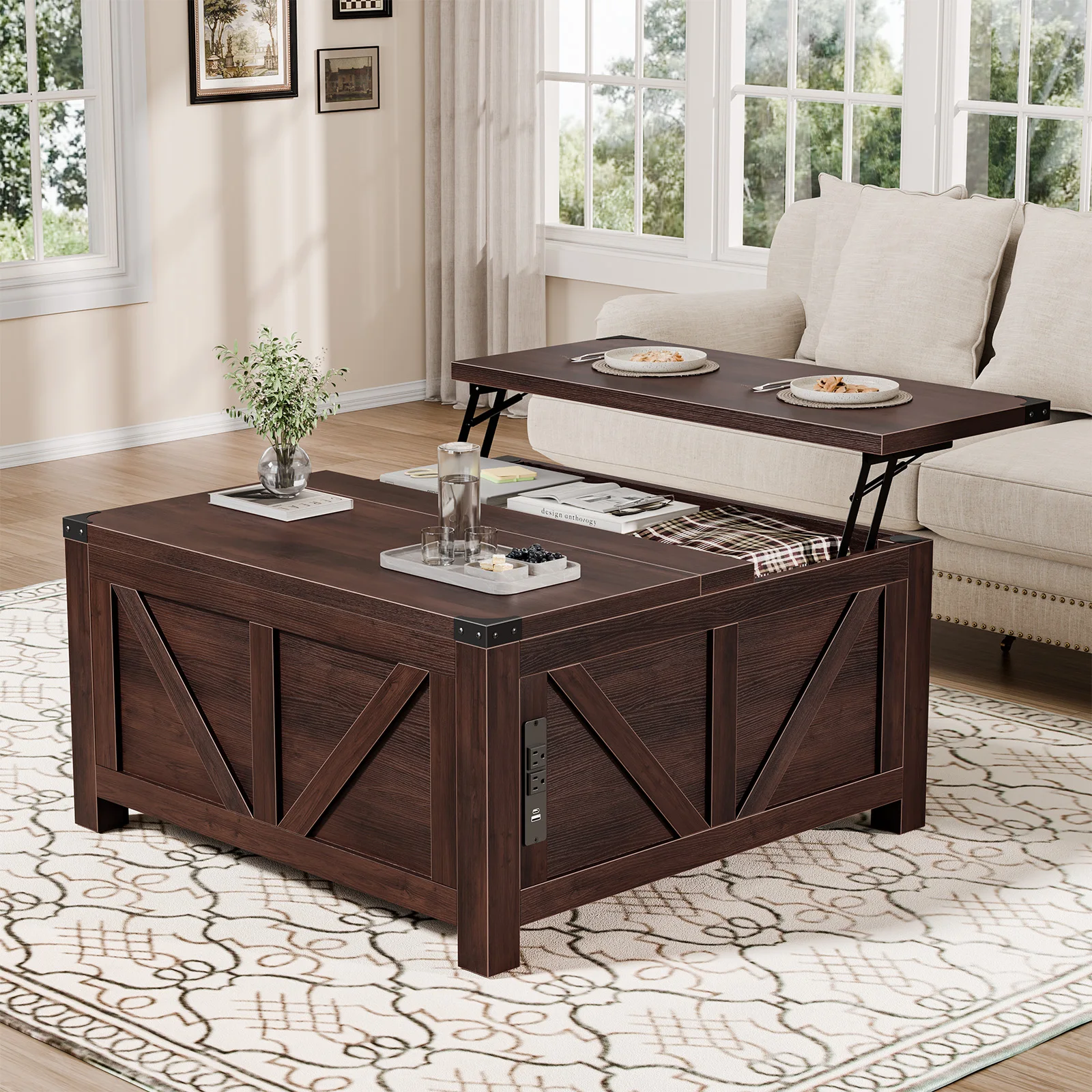 Lift Top Coffee Table 35.6" - Image 1