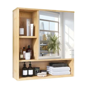 Bamboo Wall Medicine cabinet w/Mirror