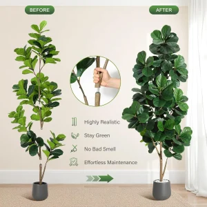 Realistic Faux Fiddl Leaf Fig Tree - Thumbnail Image 3