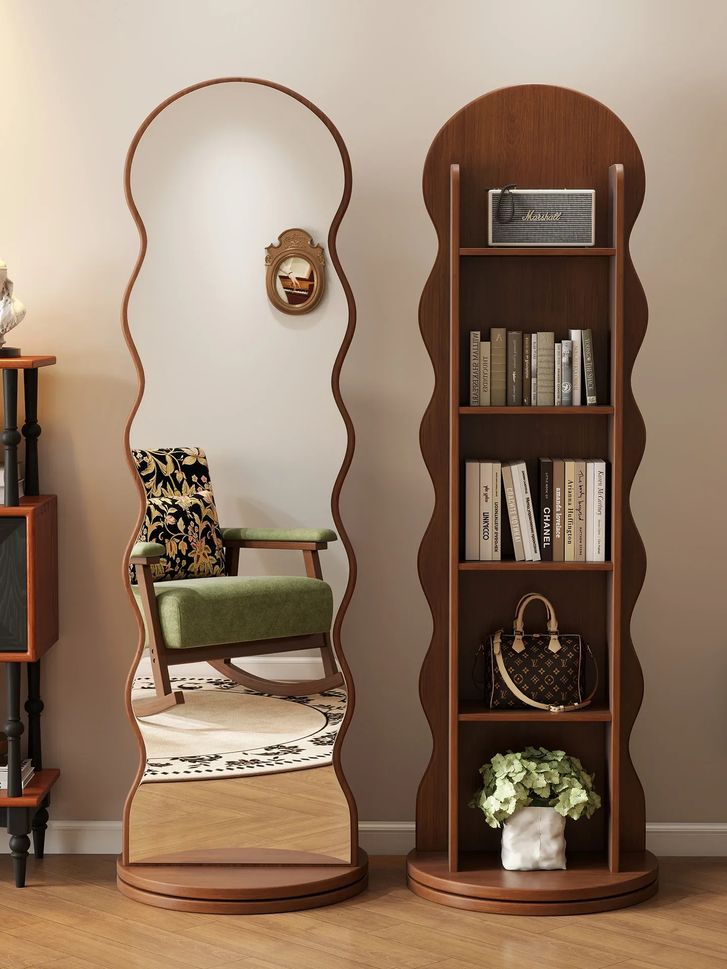 Rotating full body mirror w/Storage - Image 2