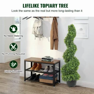 Artificial Boxwood Tower Topiary Spiral
