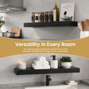 Floating Wall Shelves - 16"/Set of 3