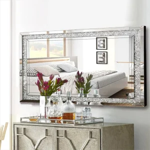 Crystal Crush Diamond 120x60CM Gorgeous Silver Mirror