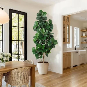 Realistic Faux Fiddl Leaf Fig Tree