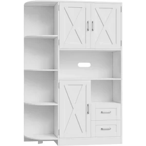 60.4" Kitchen Storage Cabinet w/Doors, Shelves and Drawers