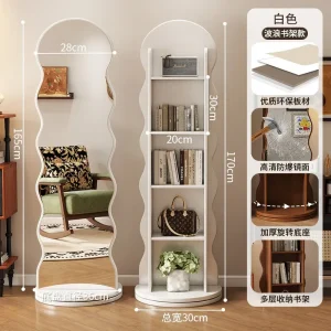 Rotating full body mirror w/Storage - Thumbnail Image 6