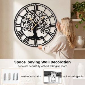 27” Tree of Life Metal Clock - Thumbnail Image 6