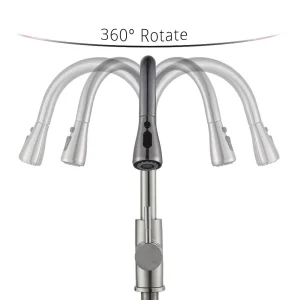 Kitchen Sink Faucet w/Tap Stream Sprayer Head - Thumbnail Image 6